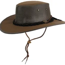 BARMAH HAT | 1057 FOLDAWAY COOLER BROWN CANVAS