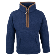 Junior Half Zip Sherpa Fleece Pullover Navy