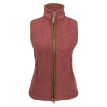 Ladies Sherpa Fleece Gilet Burnt Copper