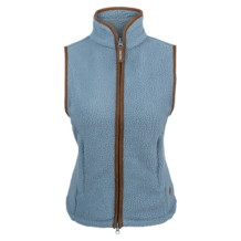 Ladies Sherpa Fleece Gilet Ice Blue