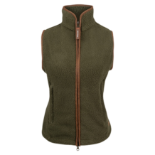Ladies Sherpa Fleece Gilet Olive
