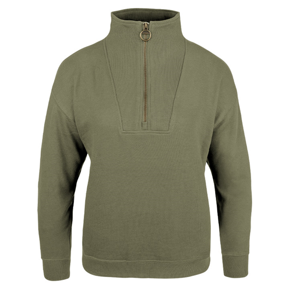 Ladies Half Zip Sweatshirt Sage
