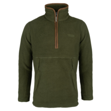 Half Zip Sherpa Fleece Pullover Olive