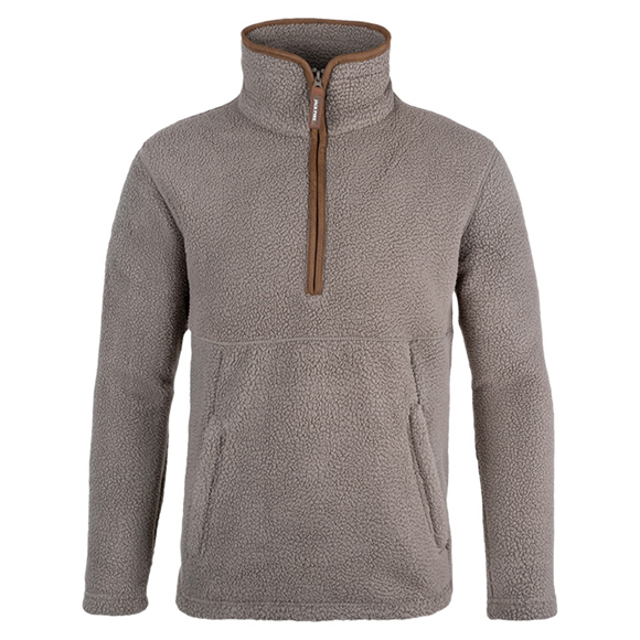 Half Zip Sherpa Fleece Pullover Shiitake